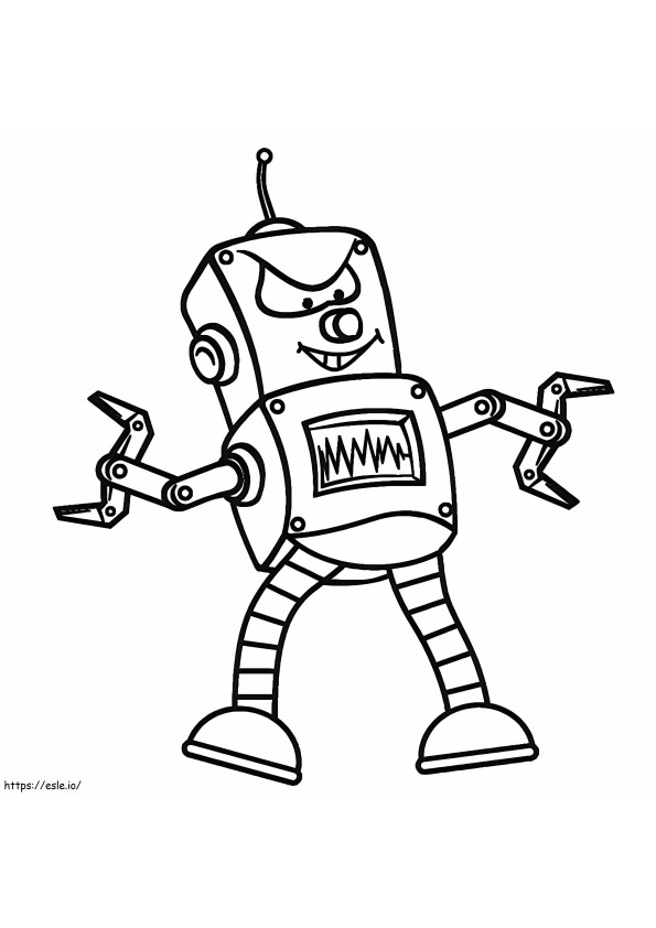 Handsome Robot coloring page