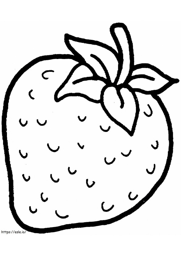 Basic Strawberry coloring page