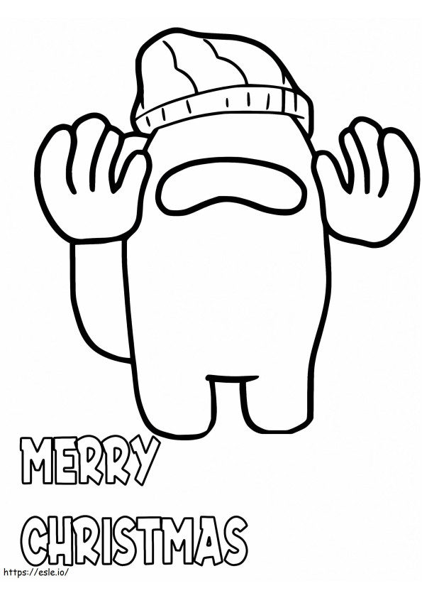Among Us Merry Christmas Coloring 6 coloring page