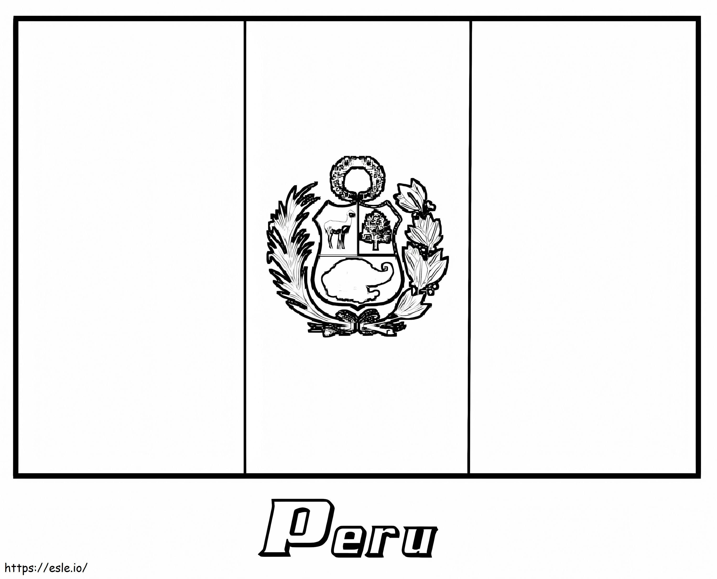 Peru zászlaja kifestő
