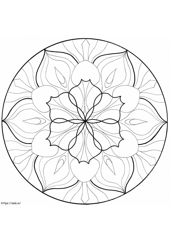 Blumen-Mandala ausmalbilder