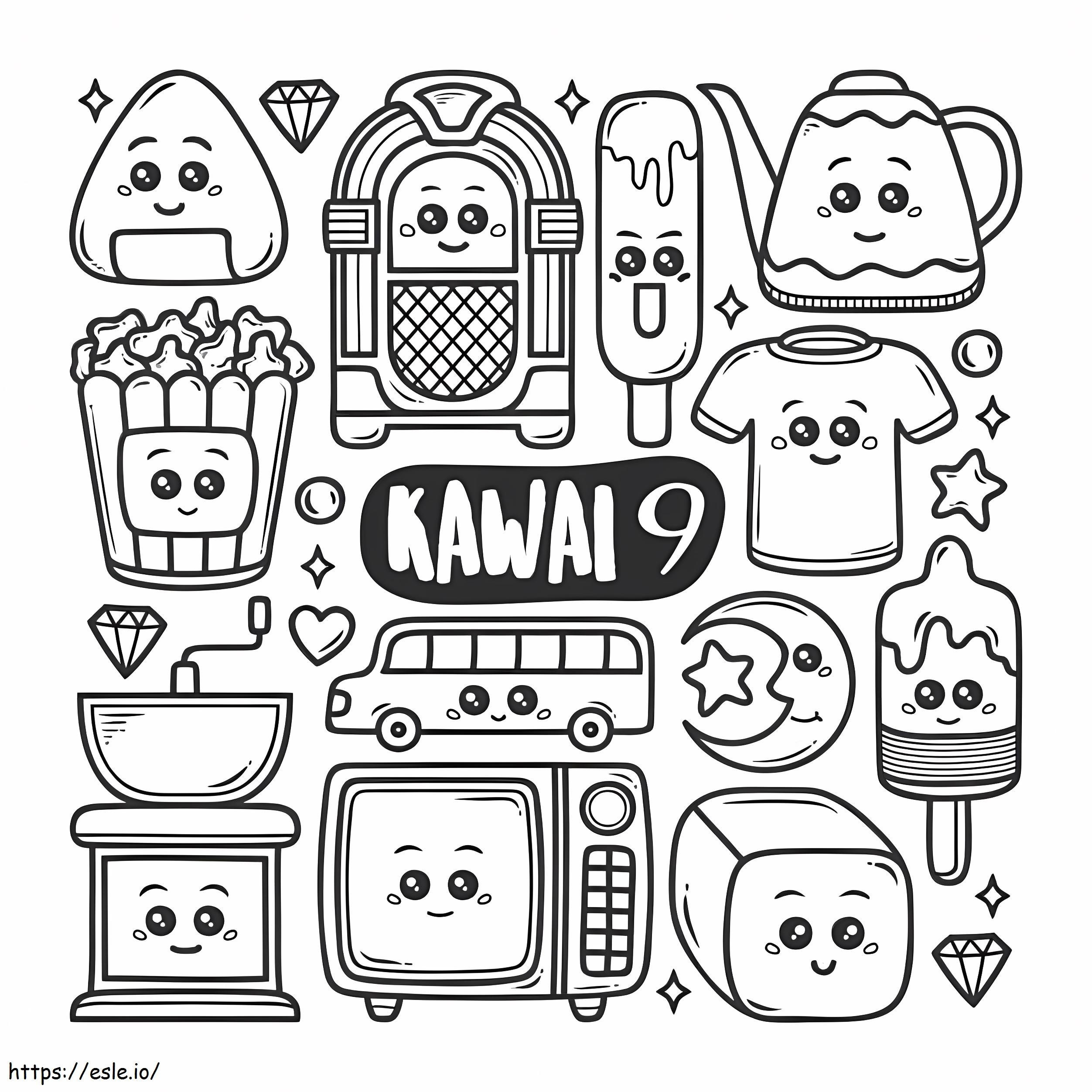 Estética Kawaii para colorear