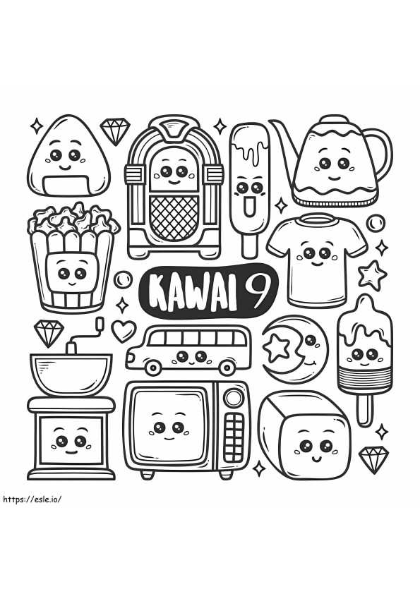 Kawaii Aesthetics coloring page