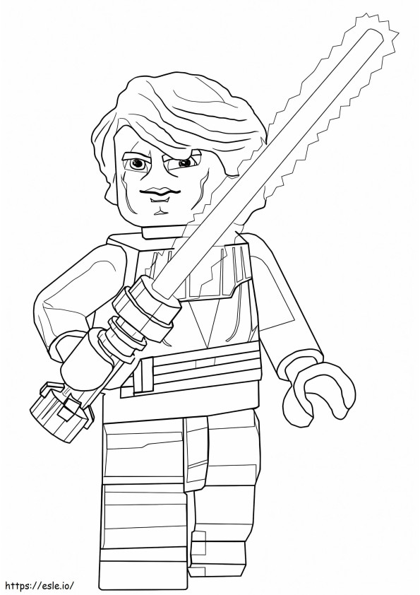 Coloriage LEGO Star Wars Anakin Skywalker à imprimer dessin