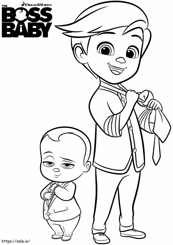 1530932618 Boss Baby And Tim A4 coloring page