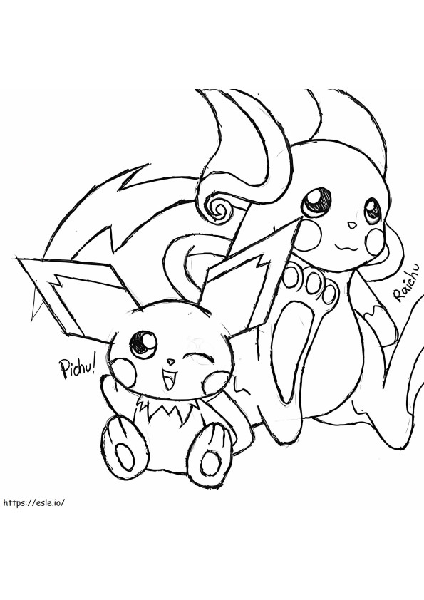Drawing Pichu And Rachu