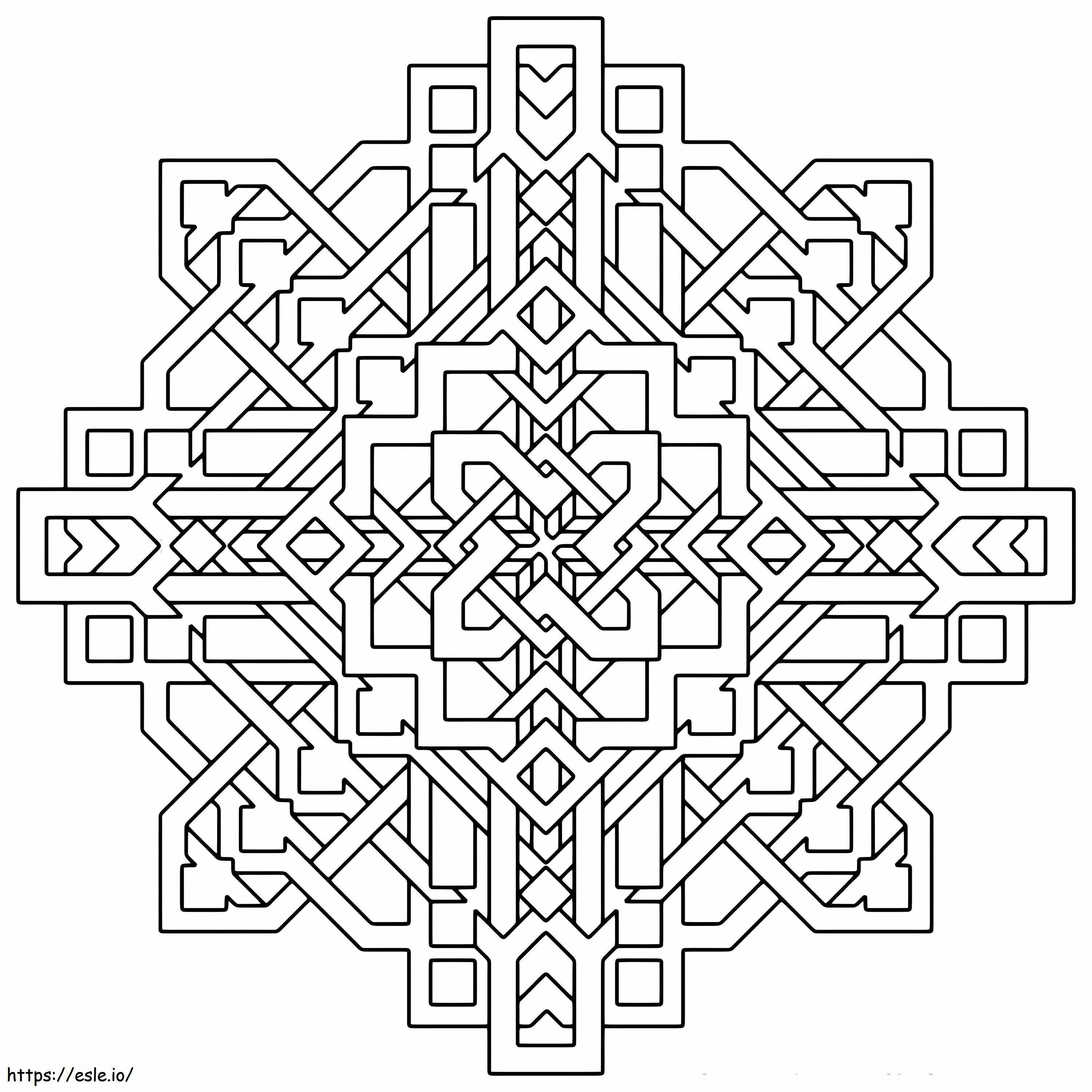 Complex Geometric coloring page