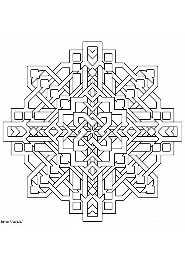 Complex Geometric coloring page