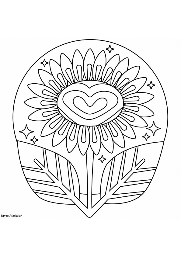 Free Printable Sunflower coloring page