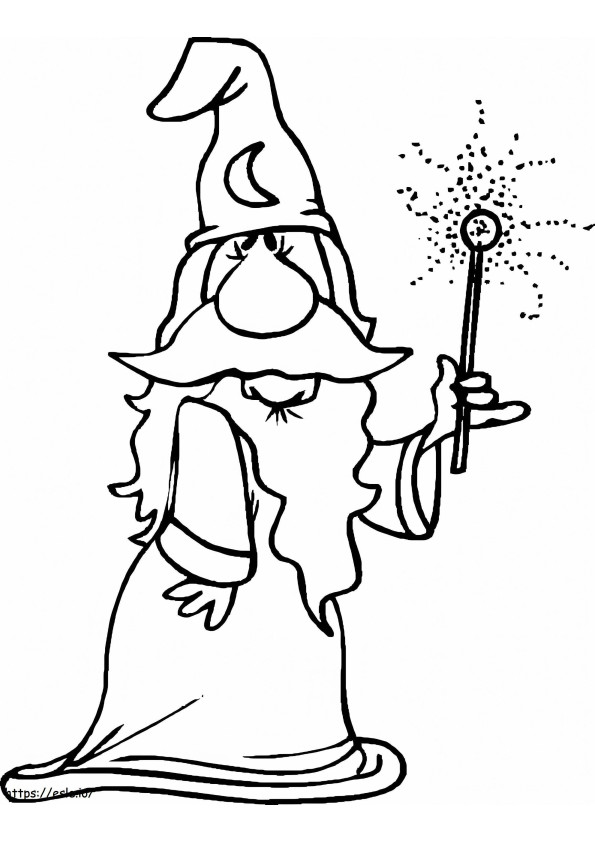 Magic Wizard 2 de colorat