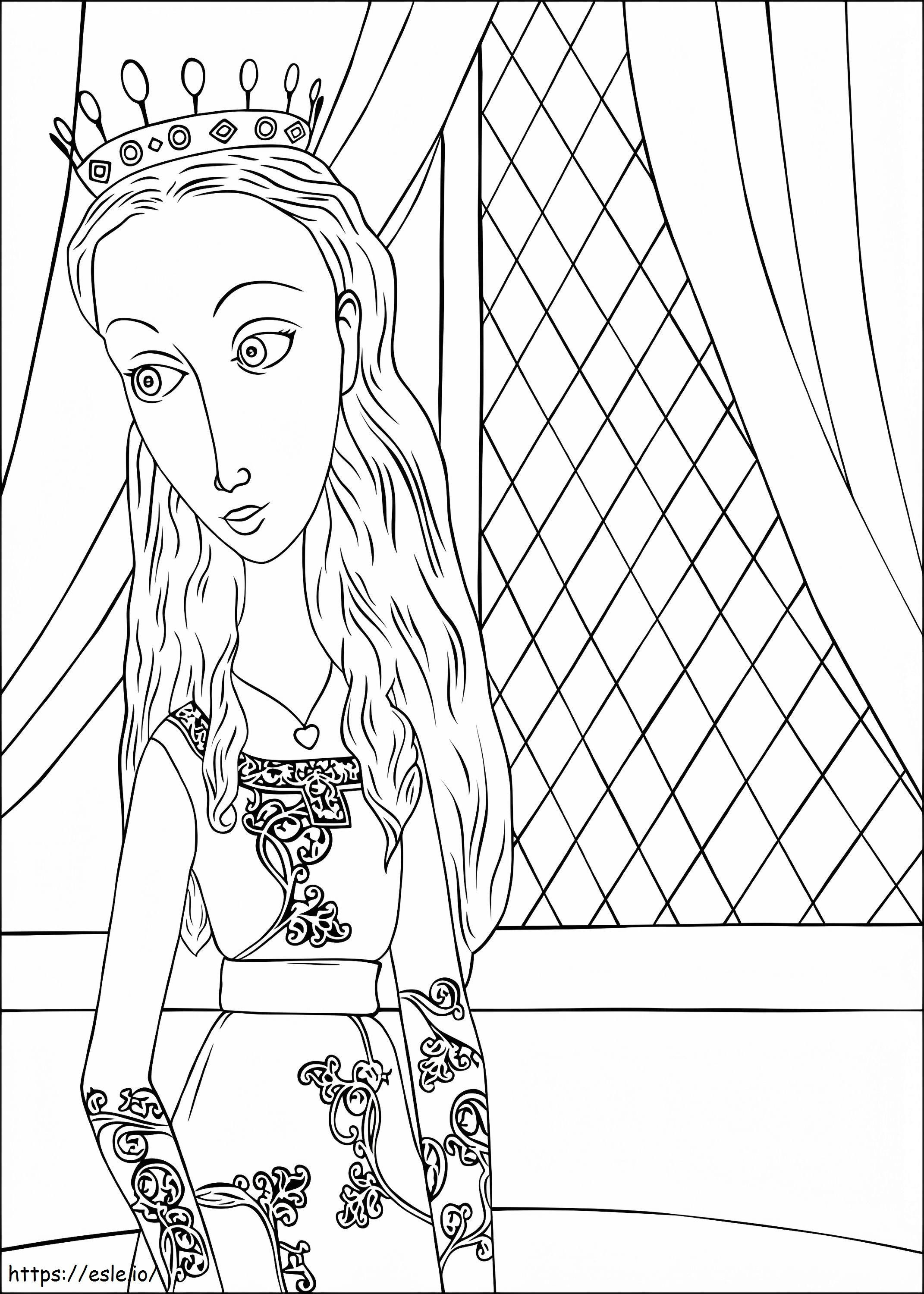 Princesa Pea do conto de Despereaux para colorir