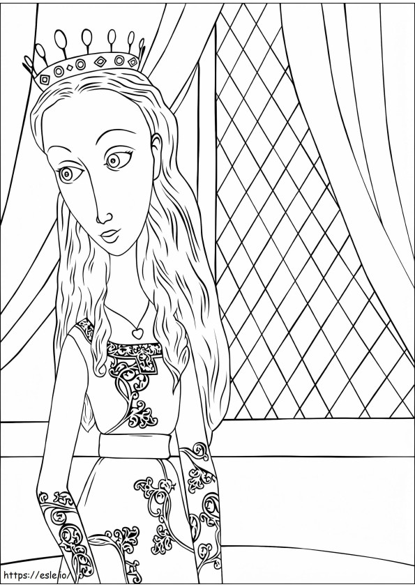 Księżniczka Pea z „Opowieści o Despereaux”. kolorowanka