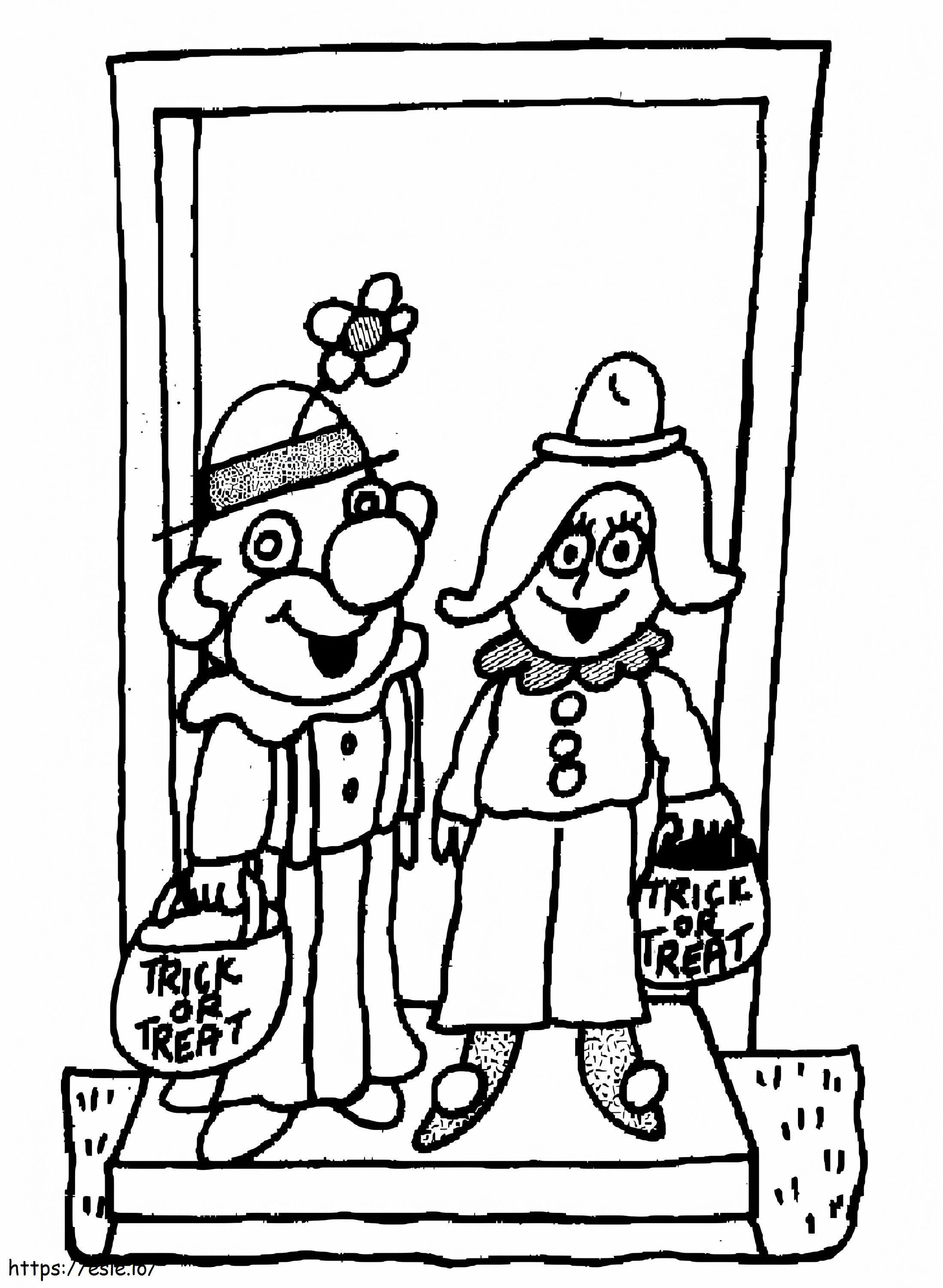 Cute Halloween Costumes coloring page
