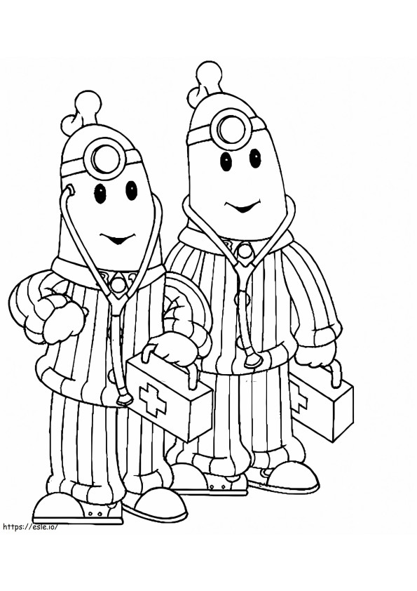 Doctors Bananas In Pyjamas coloring page