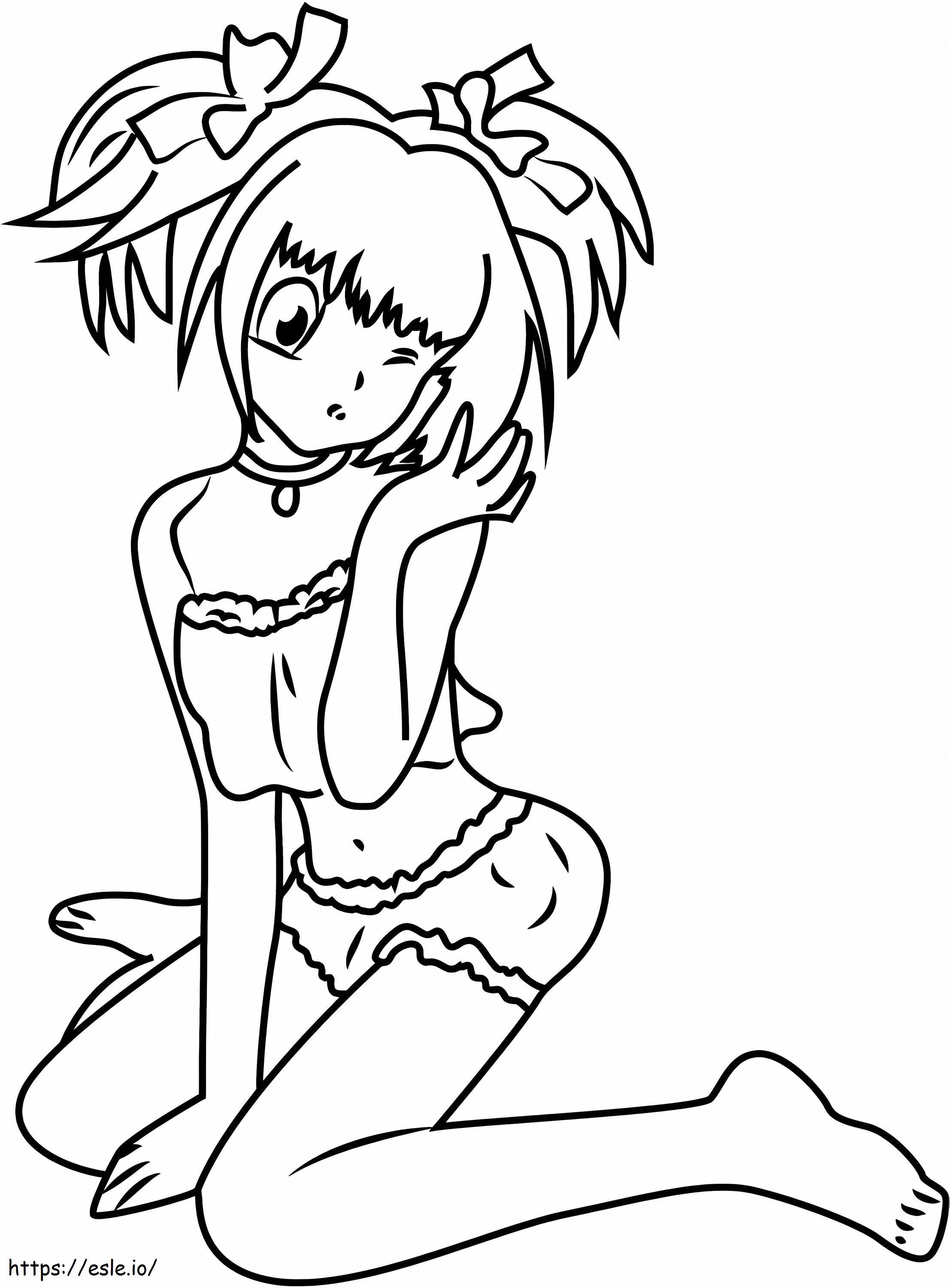 Kolorowanka Wydrukuj Tokio Mew Mew - Darmowe PDF do druku