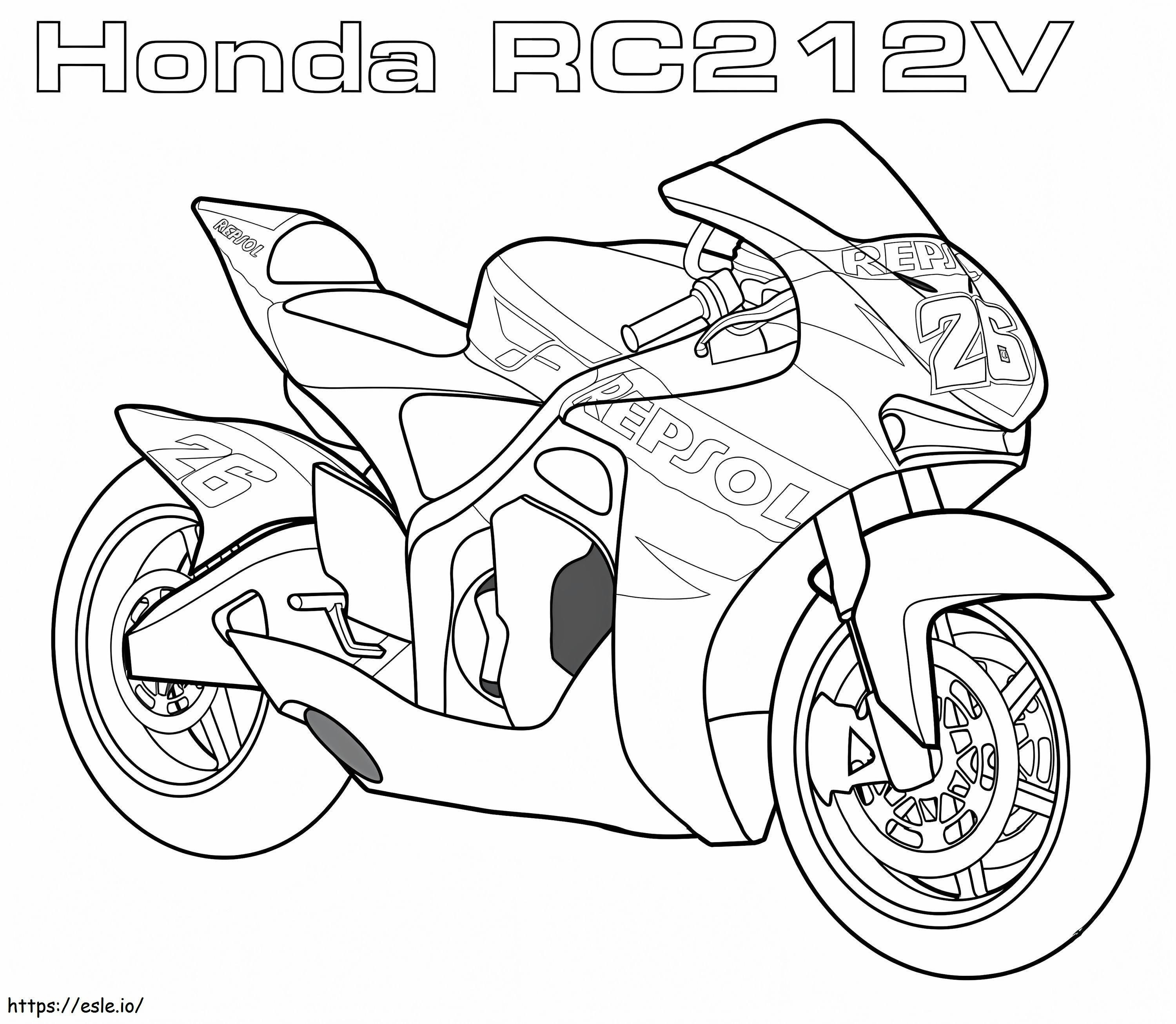 Coloriage HondaRC2 12V à imprimer dessin