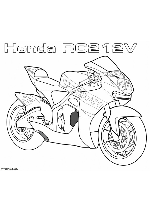 Honda RC2 12V Gambar Mewarnai