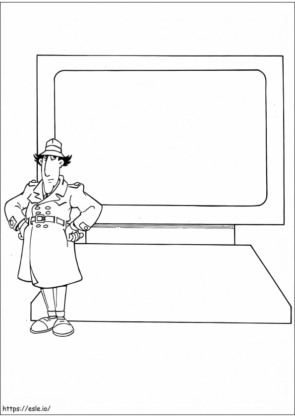 Inspector Gadget And Big Screen coloring page