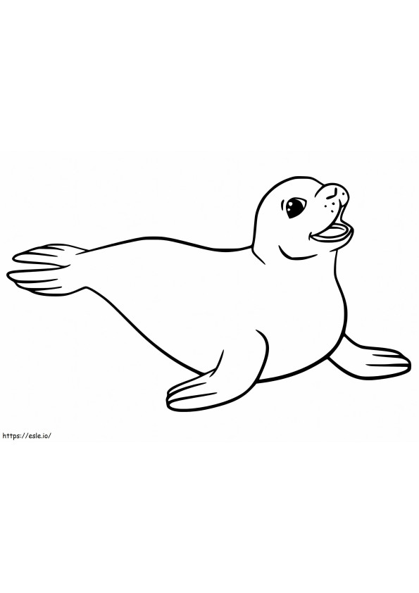 Happy Seal coloring page