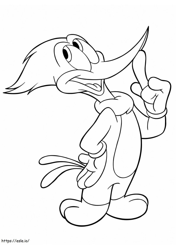 Woody Woodpecker Pansy coloring page