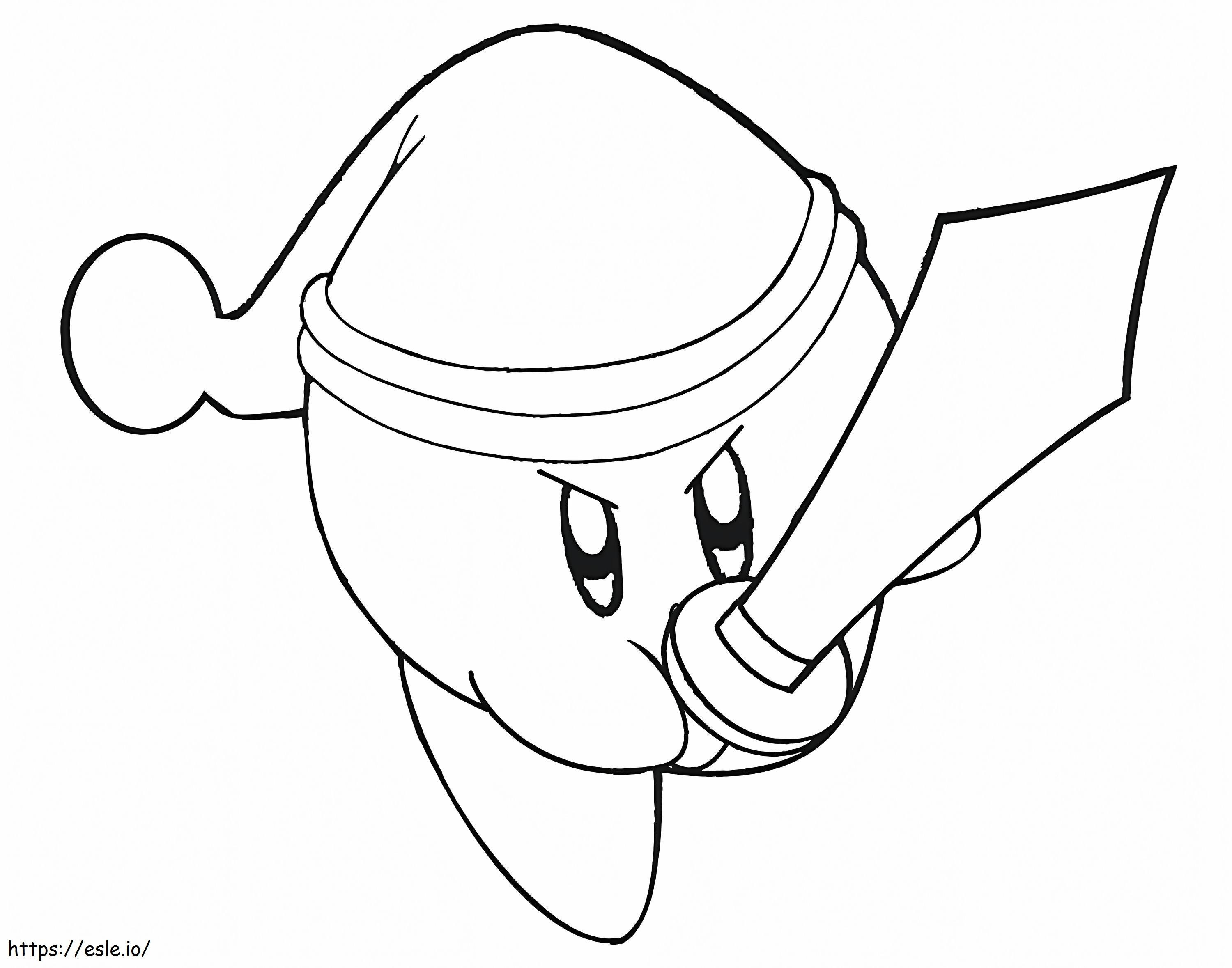Kirby With Lepee coloring page