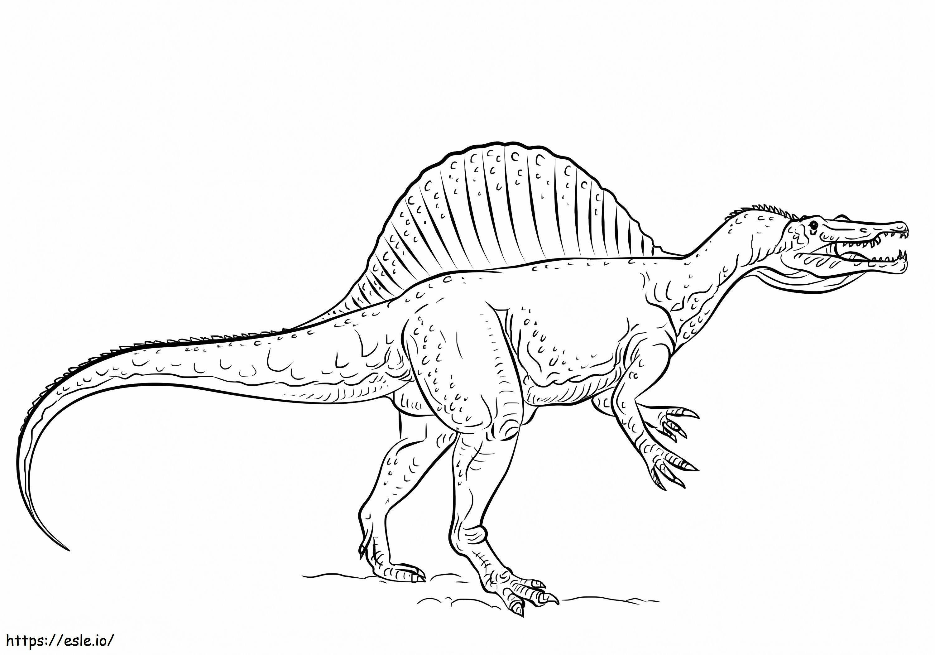 Realistic Spinosaurus coloring page
