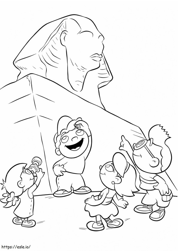 1536140020 Little Einsteins With Sphinx A4 coloring page