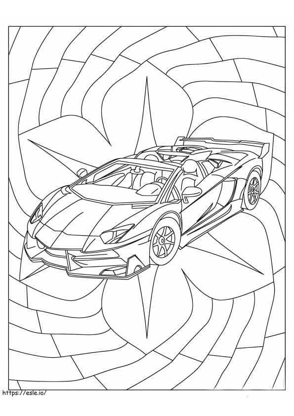 Coloriage Lamborghini est pour les adultes à imprimer dessin