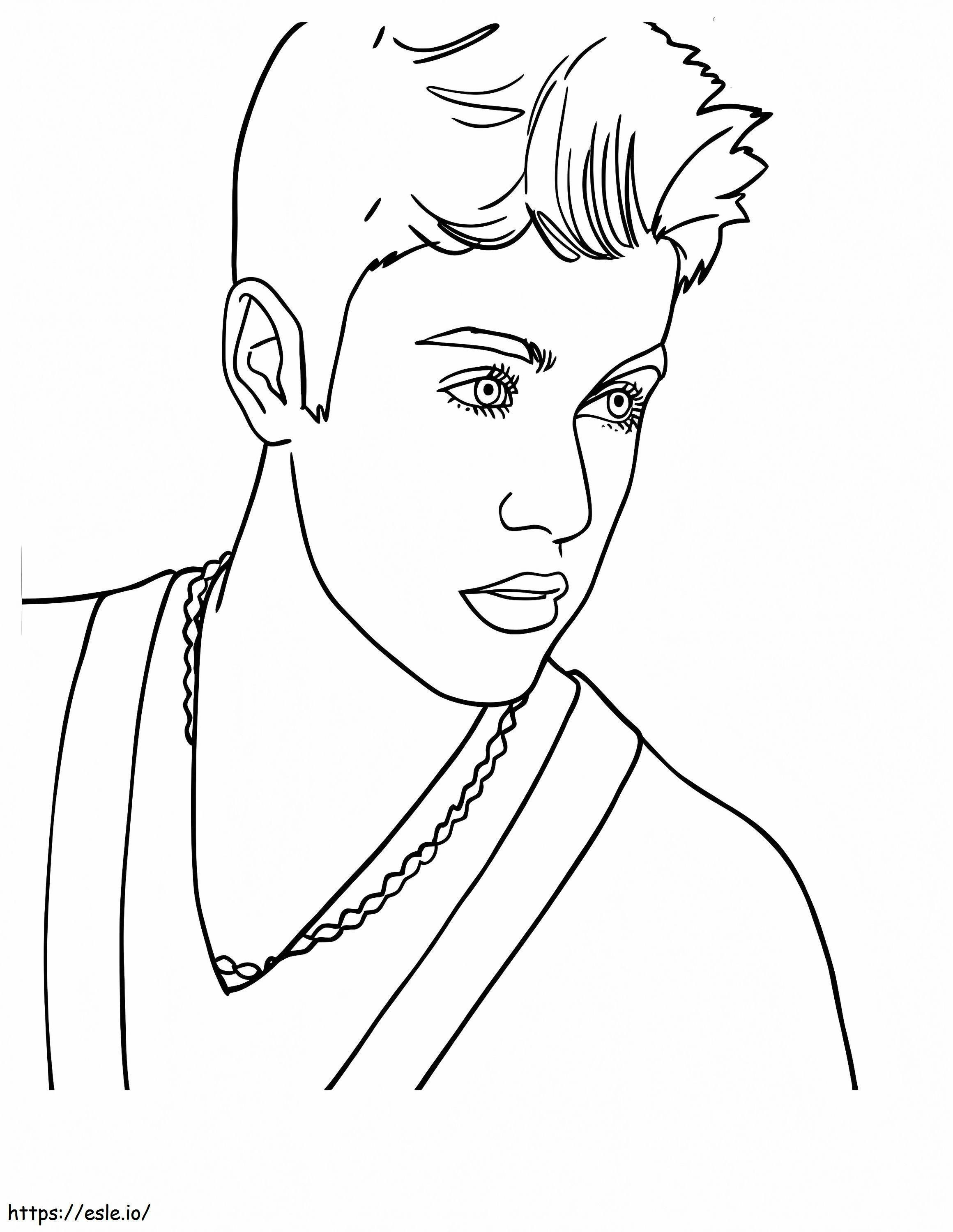 Coloriage Génial Justin Bieber à imprimer dessin