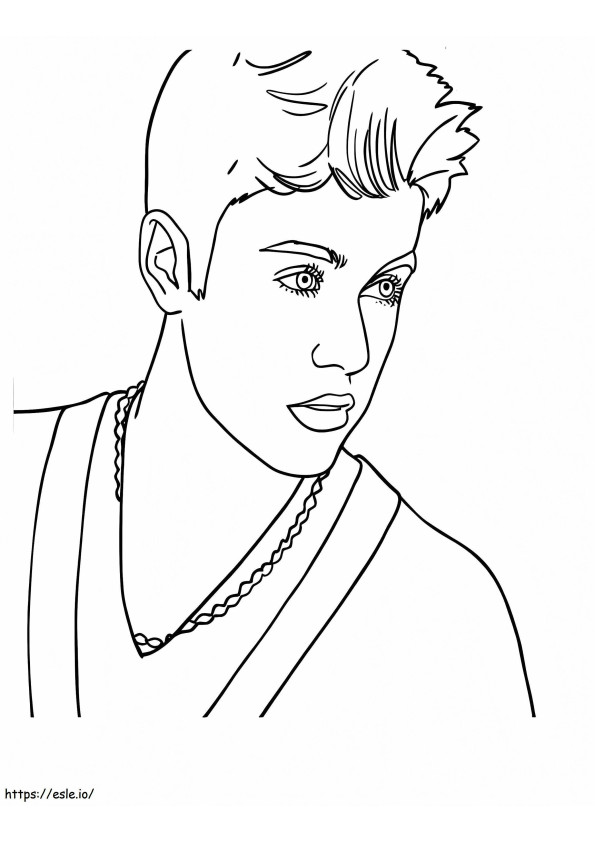 Genial Justin Bieber coloring page