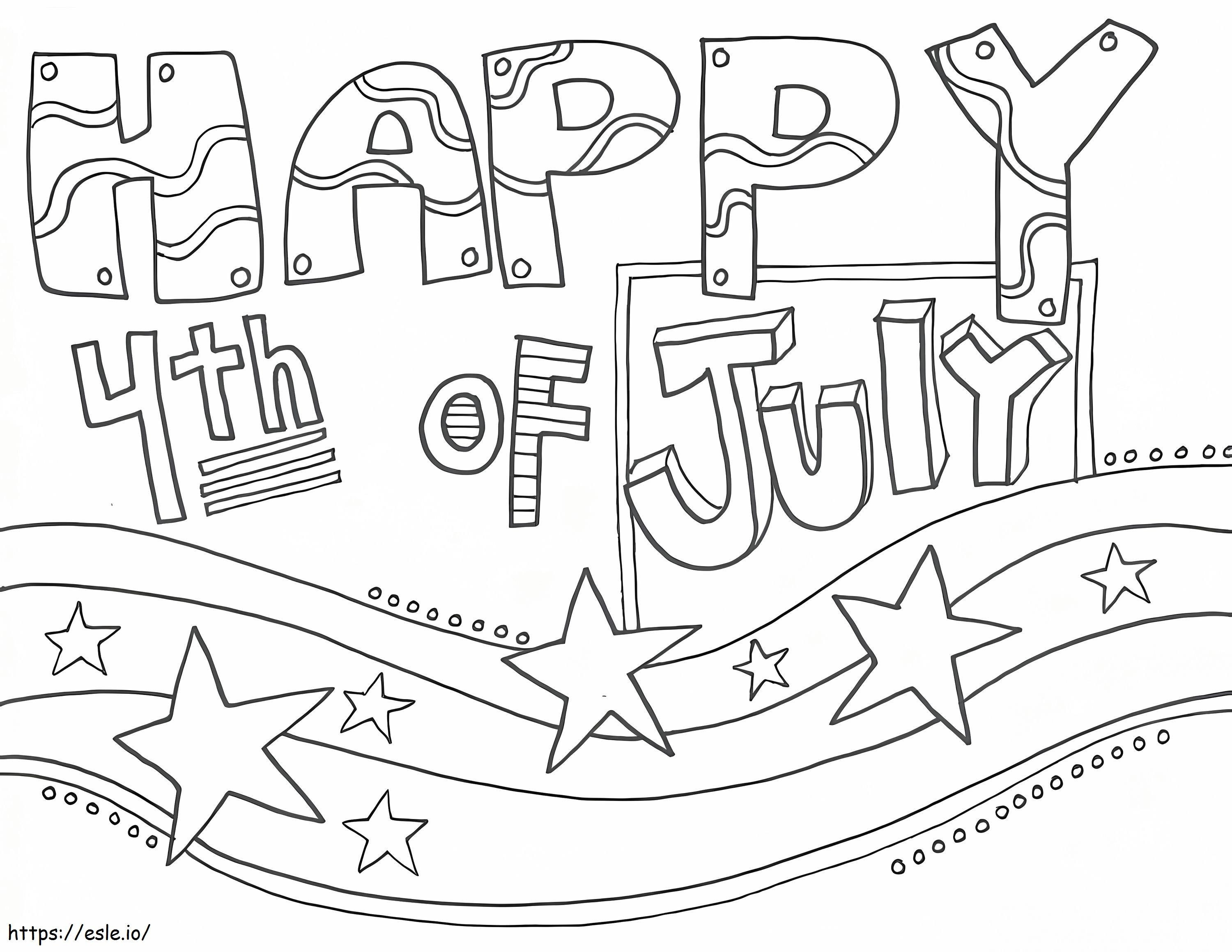 Coloriage Jour de l'Indépendance américaine à imprimer dessin