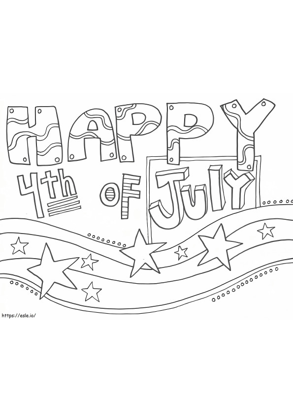 Coloriage Jour de l'Indépendance américaine à imprimer dessin