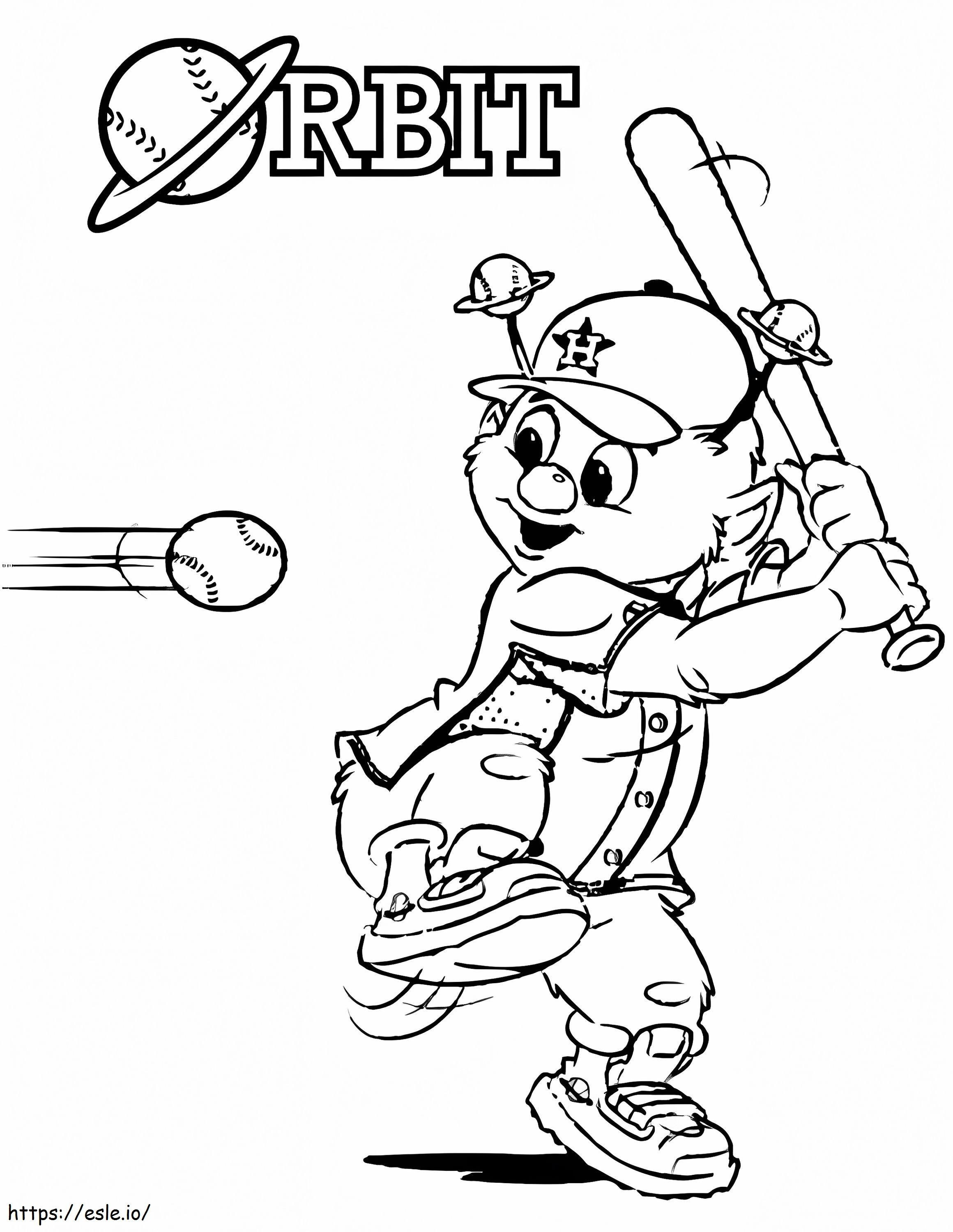 Orbită Mascota în MLB de colorat