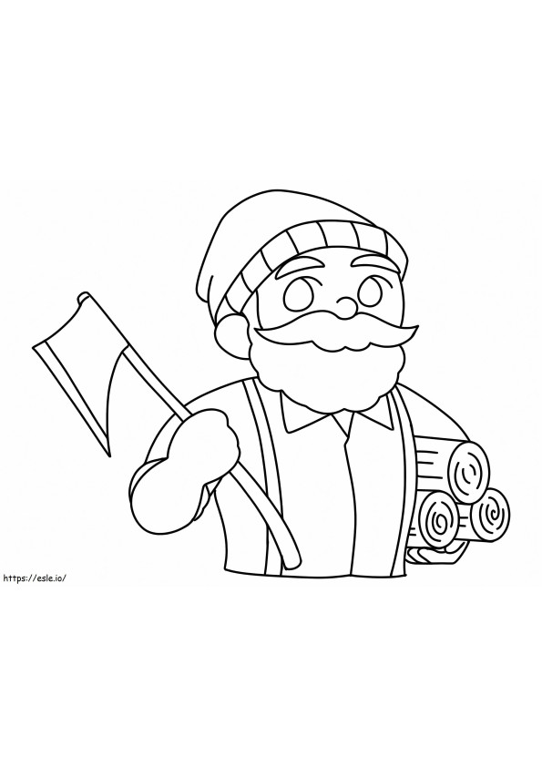 Print Lumberjack coloring page