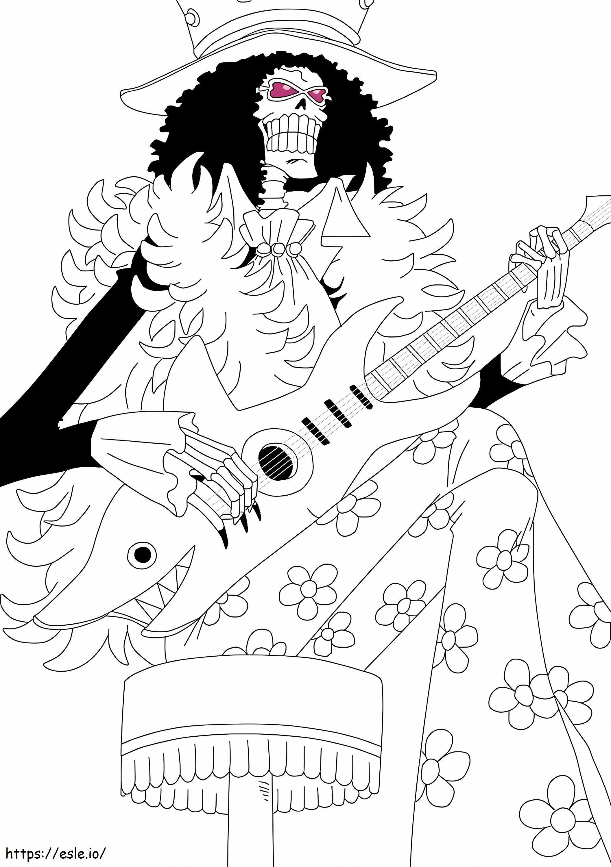 Brook De One Piece coloring page
