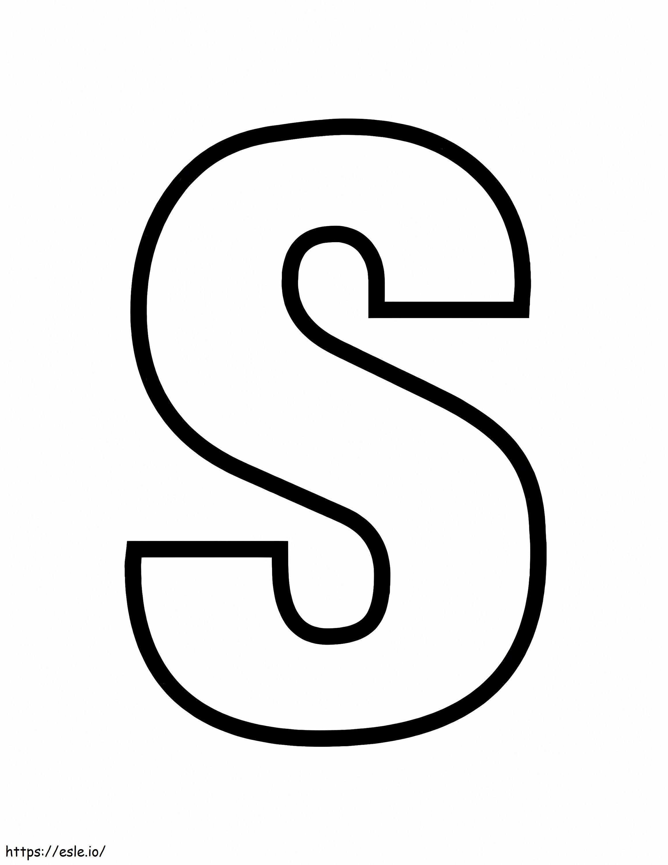 Basic Letter S coloring page