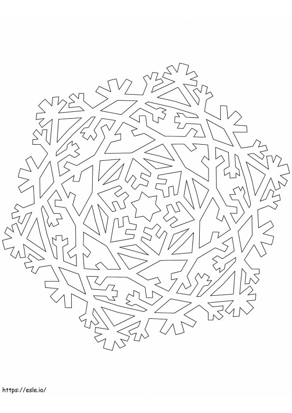 1590113668 Kepingan Salju Dengan Banyak Kristal Gambar Mewarnai