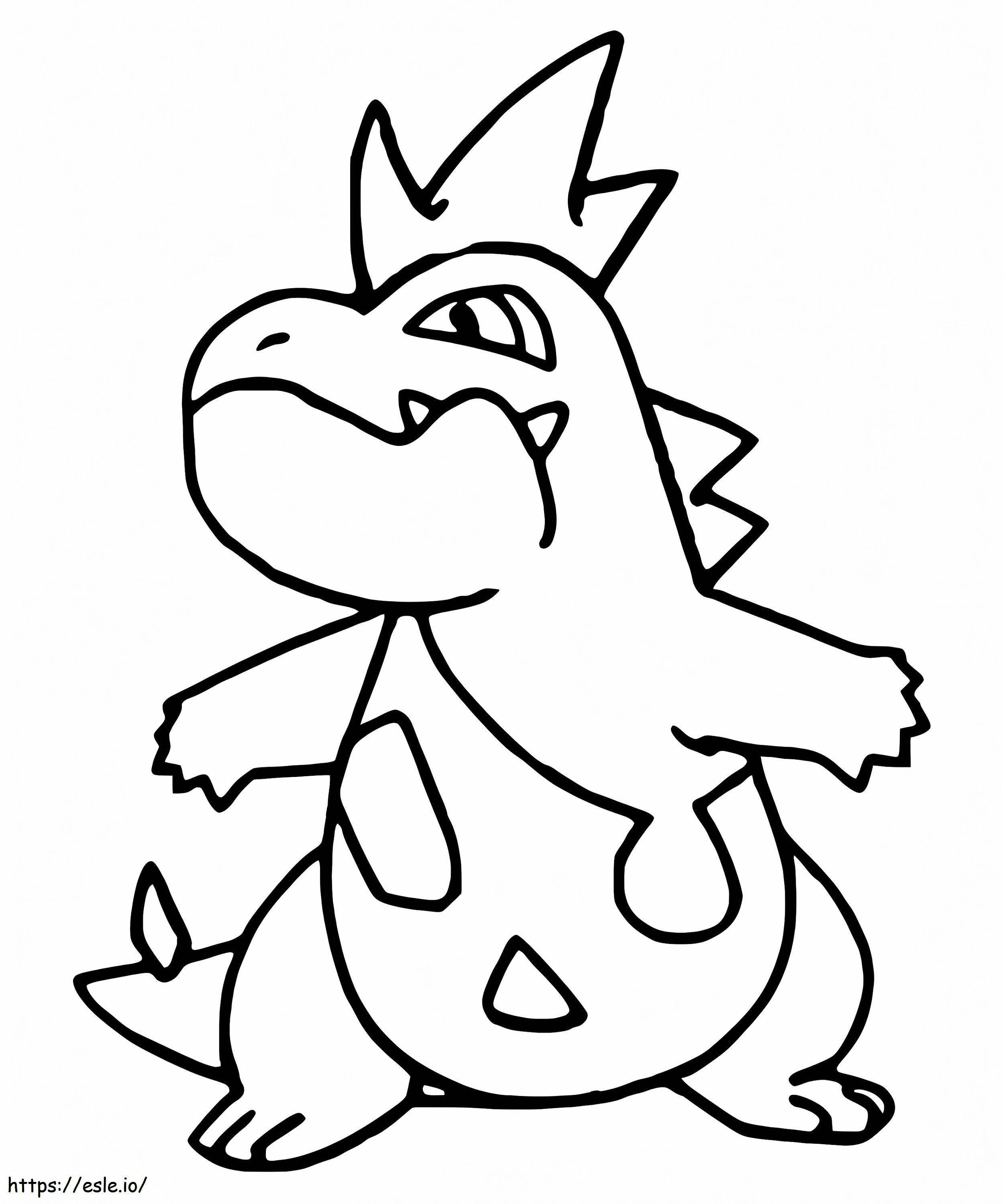 Coloriage Pokémon Croconaw Gen 2 à imprimer dessin