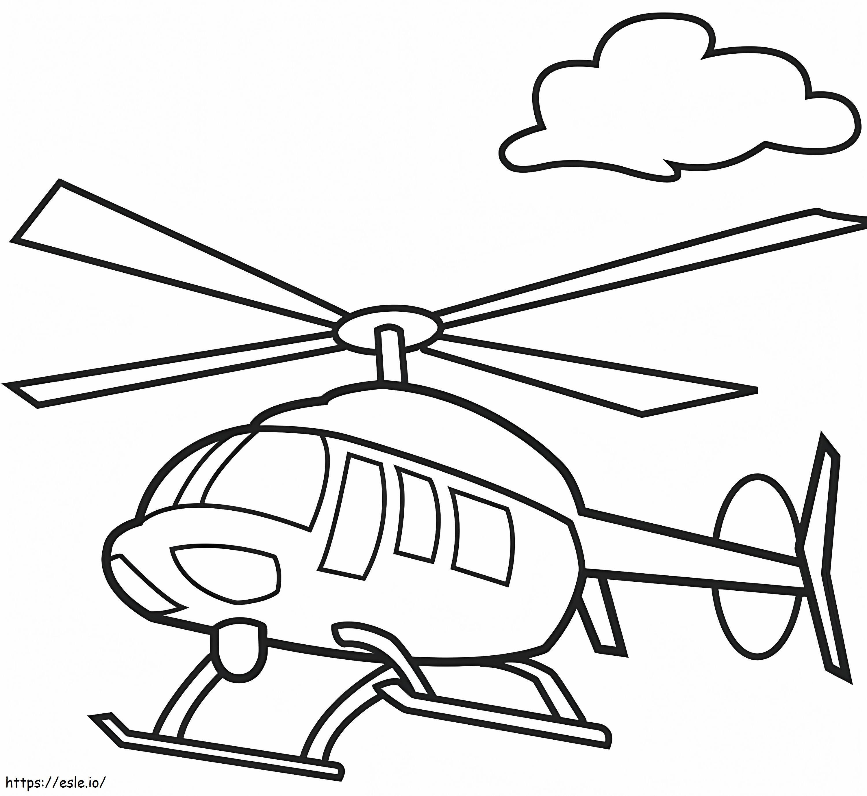 Coloriage Hélicoptère 3 à imprimer dessin