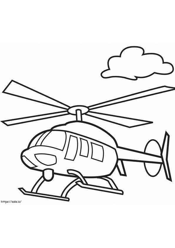 Coloriage Hélicoptère 3 à imprimer dessin