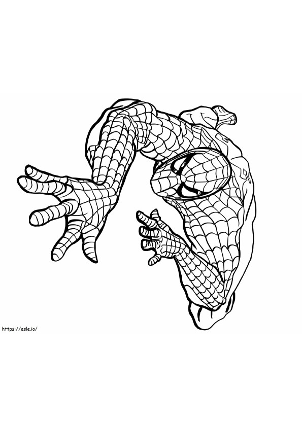 Spiderman wspina się kolorowanka