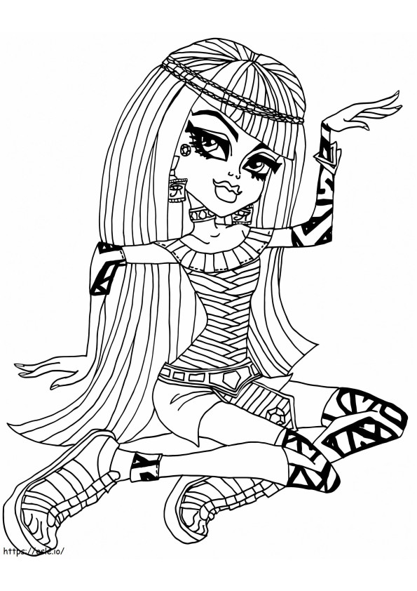 Cleo Monster High School coloring page
