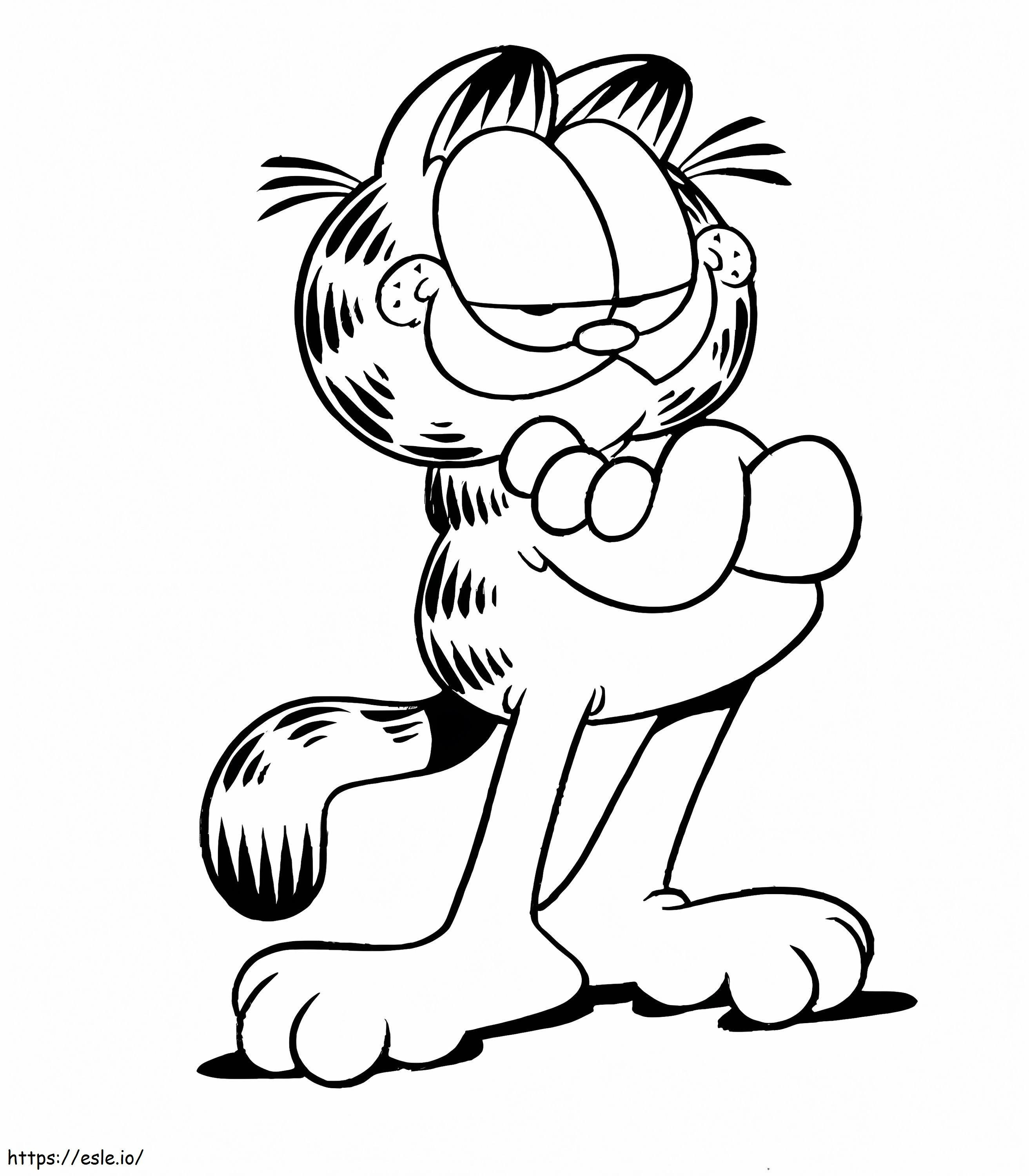 Genial Garfield para colorear