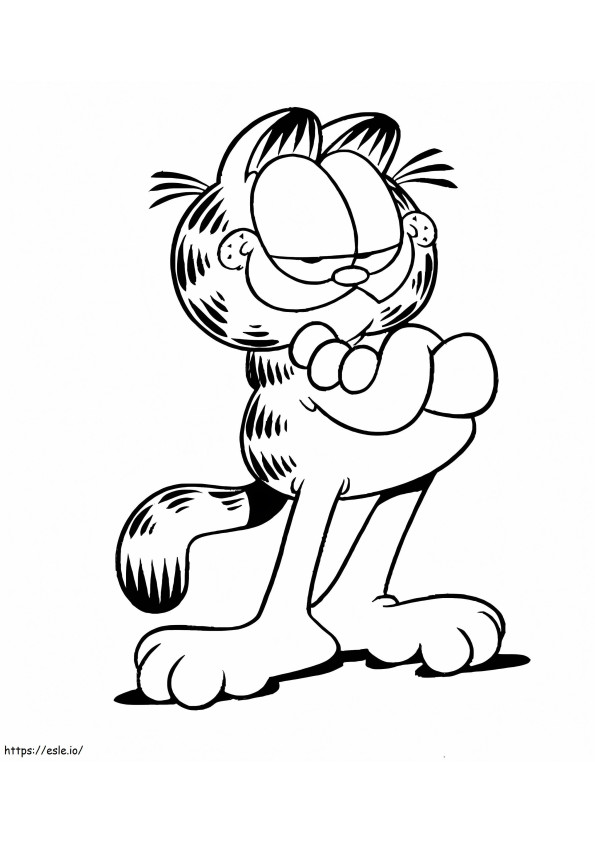 Genial Garfield de colorat