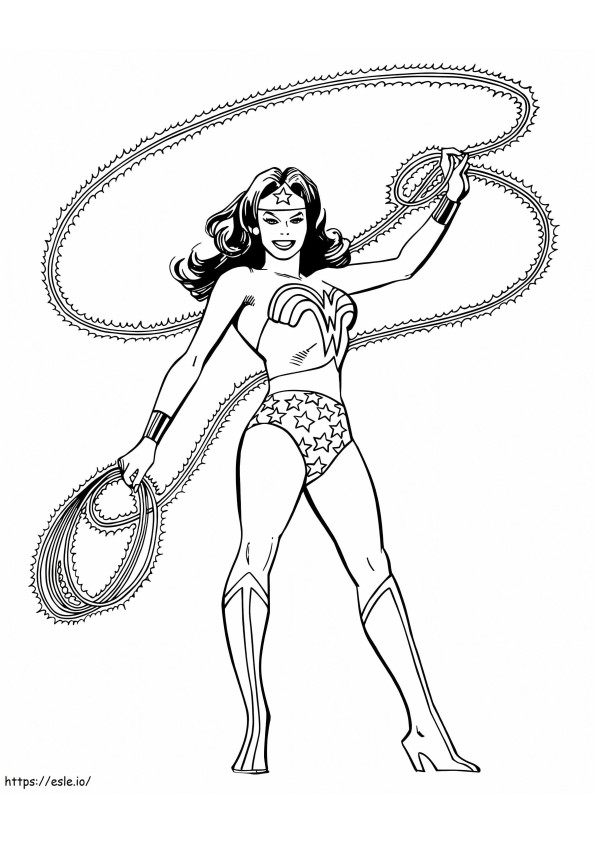 Coloriage Wonder Woman 5 à imprimer dessin