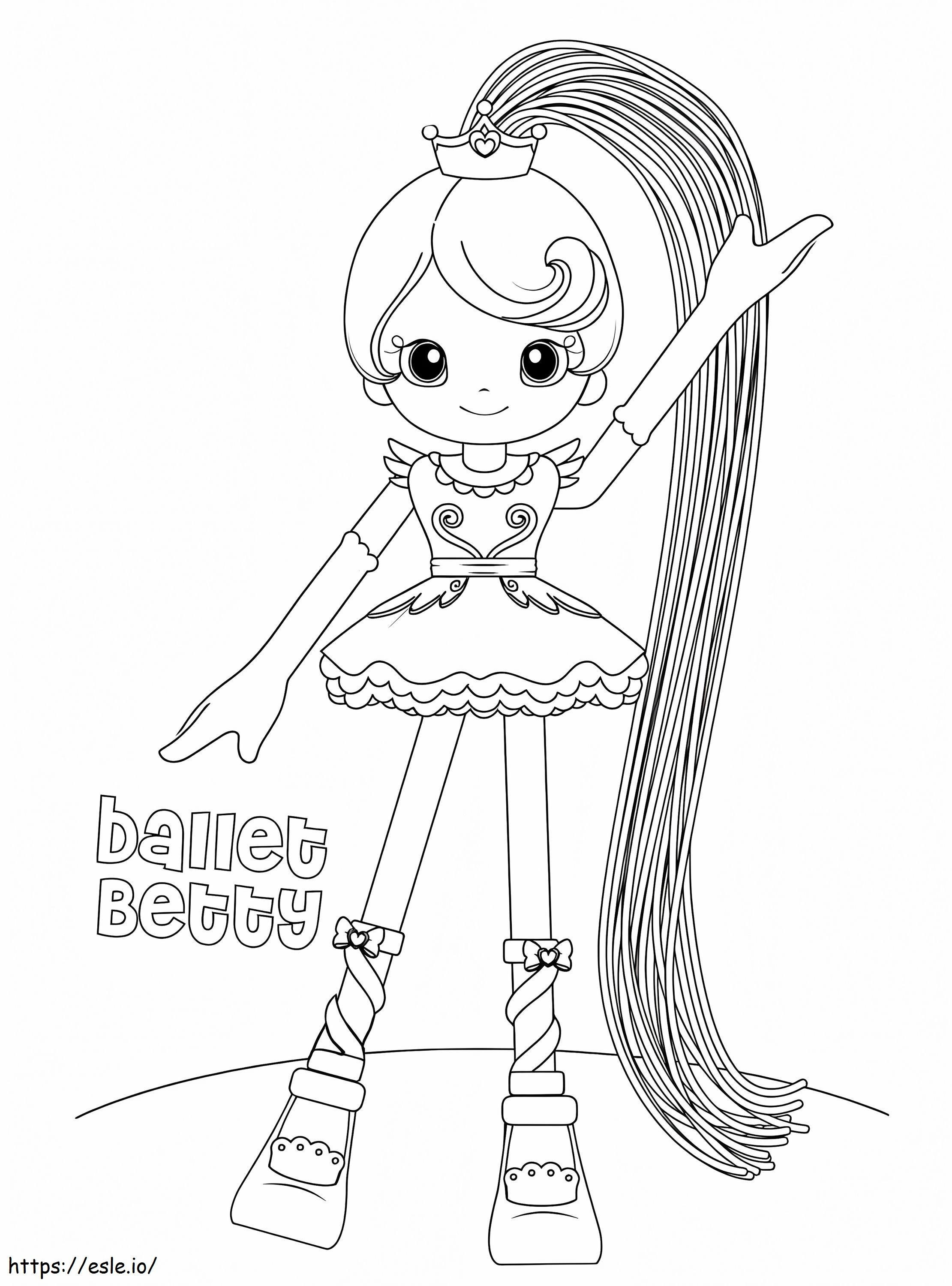 Ballet Betty coloring page