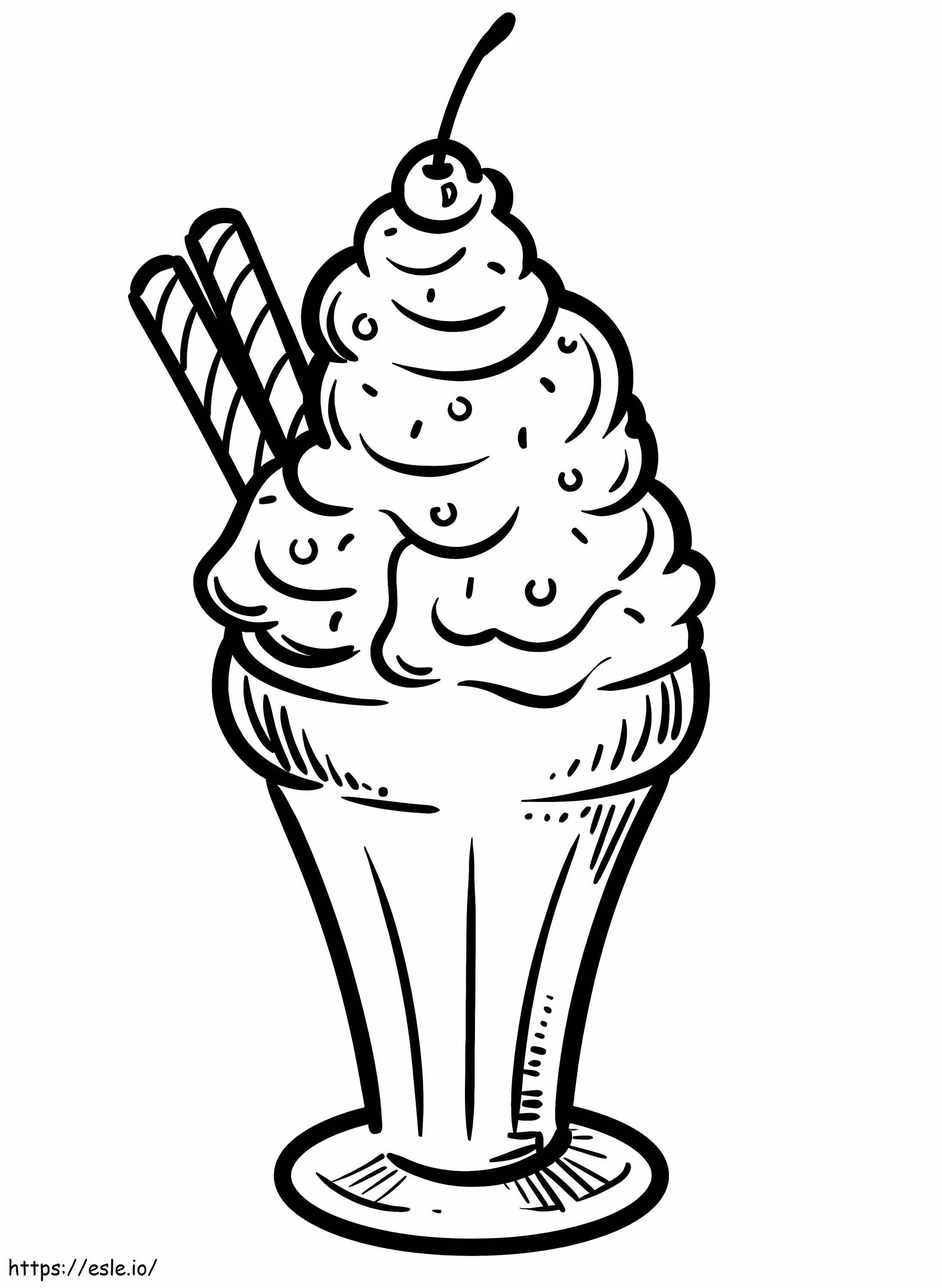 アイスクリーム 14 ぬりえ - 塗り絵