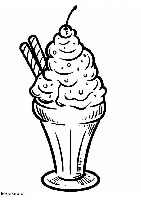 アイスクリーム 14 ぬりえ - 塗り絵