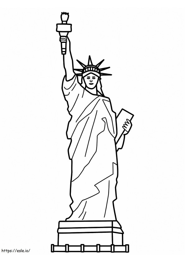 Prosta Statua Wolności kolorowanka