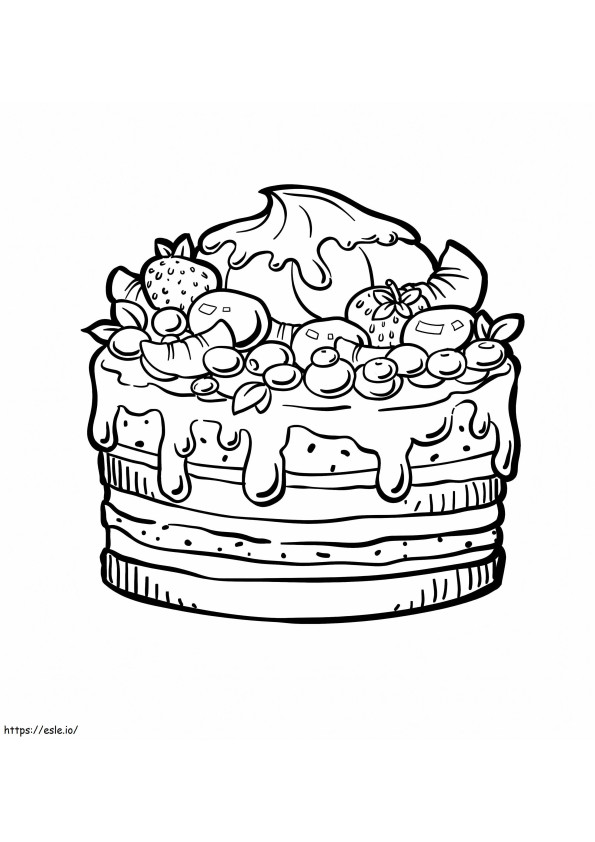 ビッグケーキ ぬりえ - 塗り絵